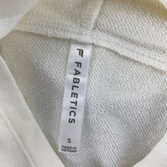 Fabletics Hadley Hi-Low Now Now Now White Pullover Hoodie Size Small - Picture 6 of 8